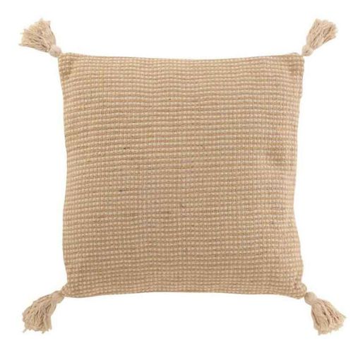 Paris Prix - Coussin Déco "Jute" 50x50cm Beige & Marron