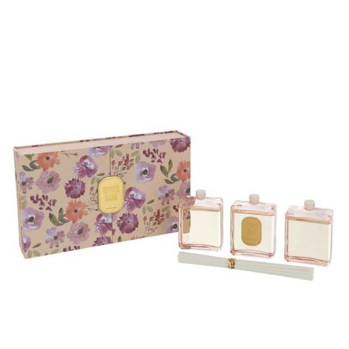 Paris Prix - Lot De 3 Diffuseurs De Parfum "happiness Blooms" 22cm Rainbow Reef