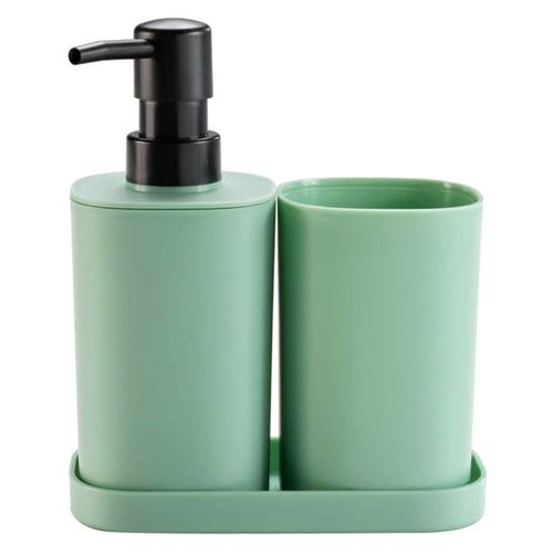 Set de 3 Accessoires Salle de Bain "Vita" 19cm Sauge