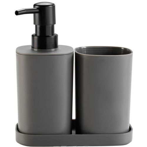 Set de 3 Accessoires Salle de Bain "Vita" 19cm Anthracite