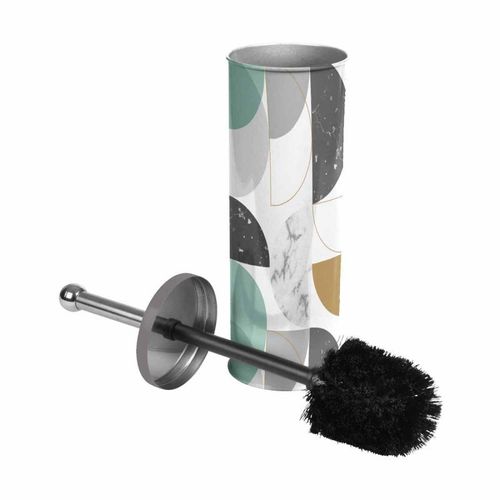 Brosse WC Imprimée "Geomarbre" 37cm Bleu