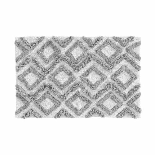 Tapis de Salle de Bain "Ikatis" 50x80cm Blanc & Gris