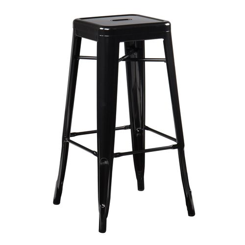 Pack 4 Tabourets Hauts (76 Cm) Lix Noir