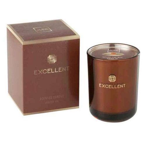 Paris Prix - Bougie Parfumée "excellent" 12cm Siberia Fir Marron