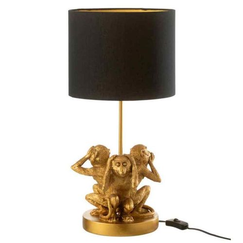 Paris Prix - Lampe À Poser Design "Singe Résine" 53cm Or