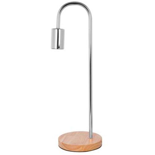 Paris Prix - Lampe À Poser Bois & Métal "Vinara" 47cm Argent