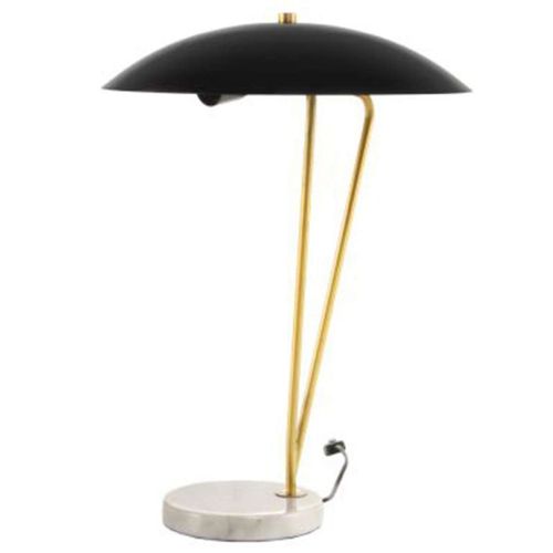 Paris Prix - Lampe À Poser Design "Kayani" 58cm Or & Blanc