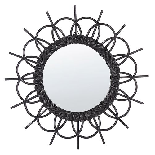 Miroir TELAKIA Rotin Noir