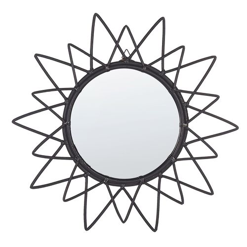 Miroir AROEK Rotin Noir