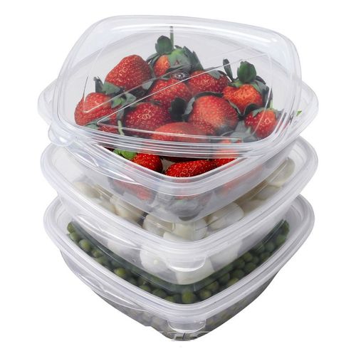 Lot De 3 Boîtes De Conservation "Hermé" 1,2l Transparent