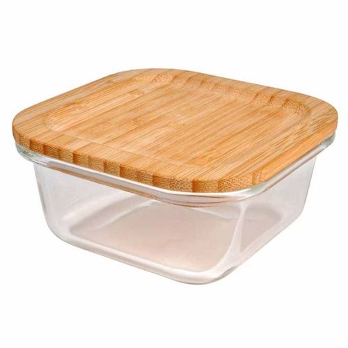 Boîte De Conservation Carrée "Bambou" 1,2l Naturel