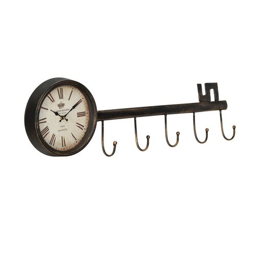 Horloge murale avec porte clés design vintage 88 cm 03_0002192