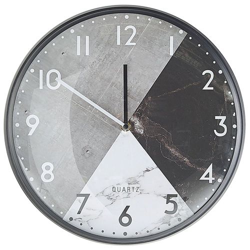 Horloge murale effet marbre gris et noir ø 33 cm DAVOS