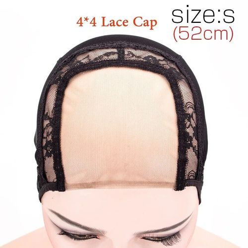 Bonnet De Perruque Double Mono Avec Filet De Fixation Frontale En Dentelle,Accessoire Capillaire Noir,Populaire,Couleurs De Peau,Pour Femme - Type Lace Cap S