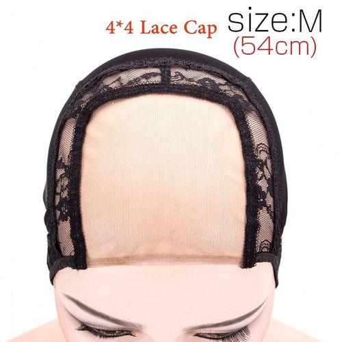Bonnet De Perruque Double Mono Avec Filet De Fixation Frontale En Dentelle,Accessoire Capillaire Noir,Populaire,Couleurs De Peau,Pour Femme - Type Lace Cap M