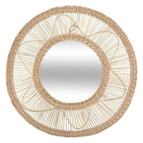 Miroir Rond Roseau Tressé 58 cm