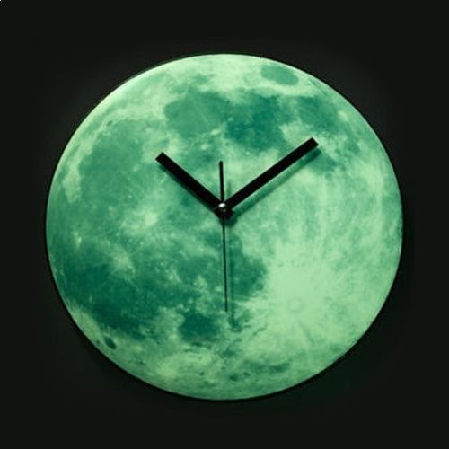 Horloge Murale Forme De Lune Brillante