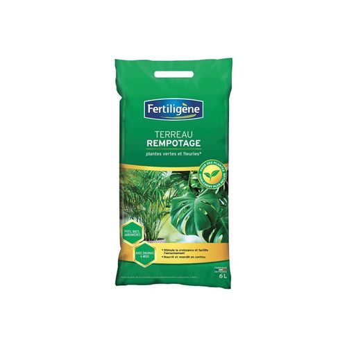 Terreau rempotage FERTILIGÈNE Plantes vertes et fleuries - 6L