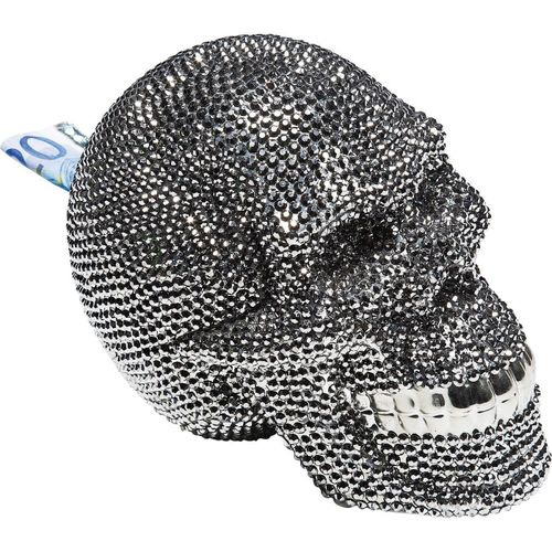 Tirelire Skull Crystal argentée Kare Design