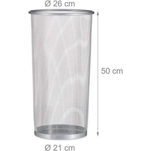 Porte-parapluies en métal 50 cm argent Helloshop26 13_0002218