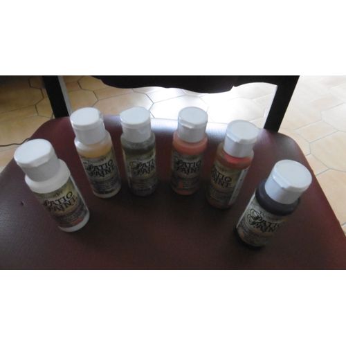 Lot De 6 Flacons Peinture Acrylique Patio Paint Rayher Assorties