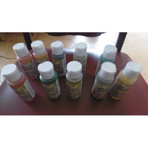 Flacons Peinture Acrylique 59ml Patio Paint Rayher 38610...Lot De 10