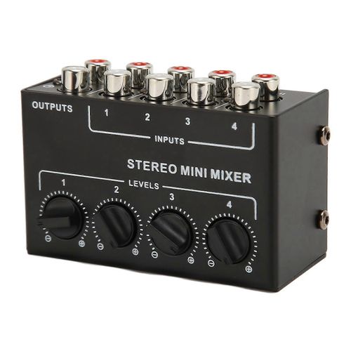 Passive Mixer 4 Channel Line Mixer Mini Sound Mixer Stereo Line Mixer For Tuning Mixing Instruments Playback Devices