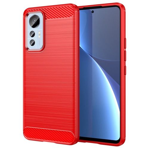 Coque Pour Xiaomi 12 Lite 5g - Housse Etui Silicone Gel Carbone + Film Ecran - Rouge