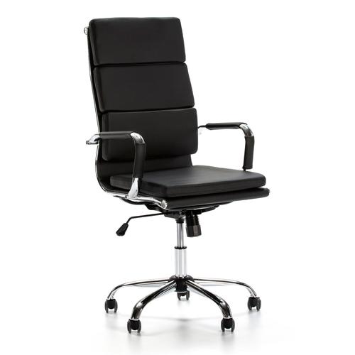 Fauteuil De Bureau Morgan Inclinable Noir, Cuir Synthétique