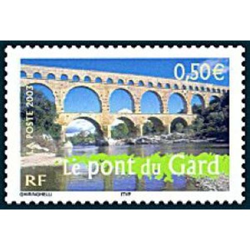 Timbre France 2003 Oblitéré Le Pont Du Gard 0.50 Yt3604