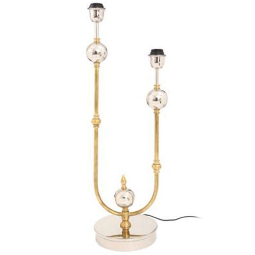 Lampe À Poser Industrielle "Cosima" 75cm Argent & Or