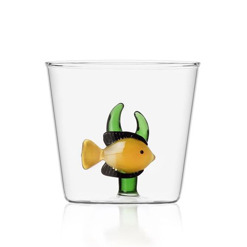 Ichendorf - Gobelet Poisson Jaune/Algue Verte - Jardin Marin - Design Alessandra Baldereschi