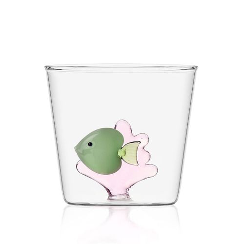 Ichendorf - Gobelet Poisson Vert/Algue Rose - Jardin Marin - Design Alessandra Baldereschi