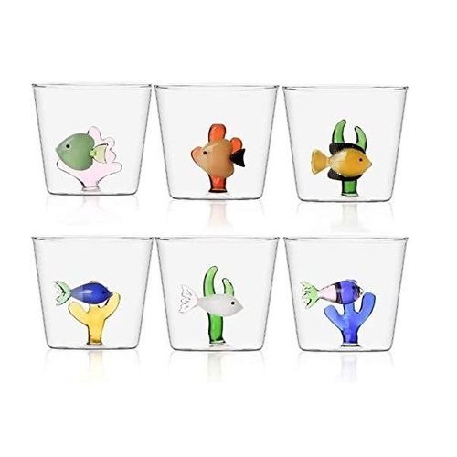 Ichendorf - Set De 6 Verres Aqua Marine Garden - Design Alessandra Baldereschi