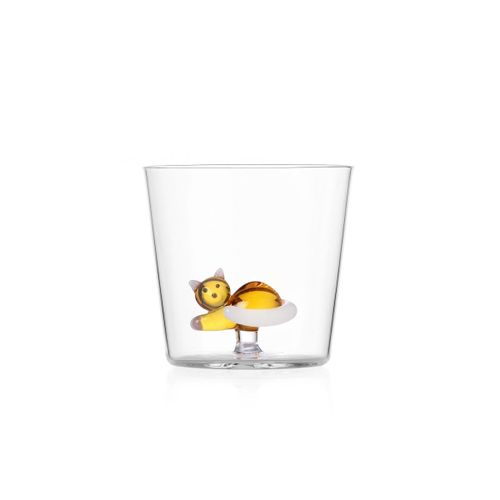Ichendorf - Gobelet Chat Allongé Amber Tail Bca - Chat Tigré - Design Alessandra Baldereschi