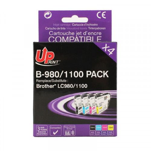 Brother Lc980/1100 Pack De 4 Cartouches Compatibles Upprint