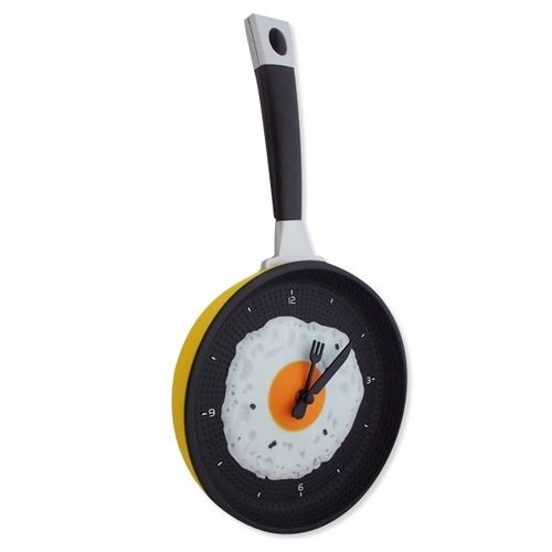 Horloge Murale Casserole Avec ¿Uf Au Plat Poêle Cuisine