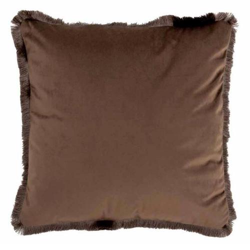 Paris Prix - Coussin Carré Déco "Alpha" 42x43cm Marron