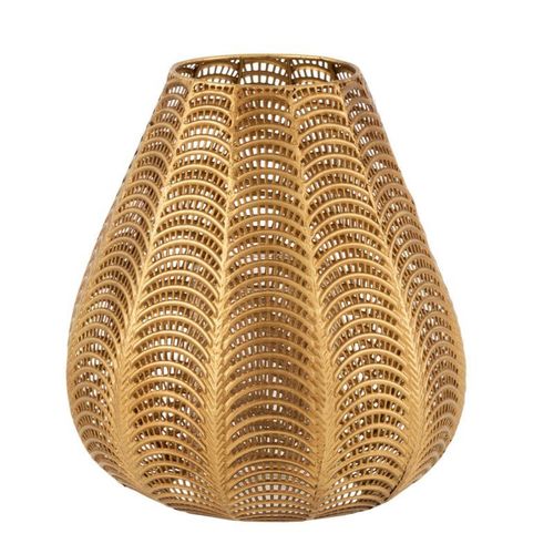 Paris Prix - Bougeoir Design En Métal "gala" 25cm Or