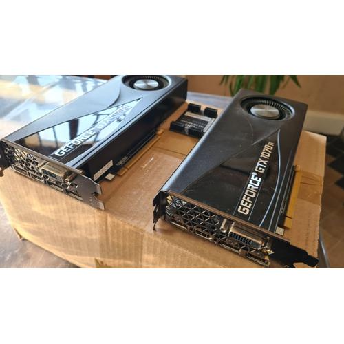 2 ZOTAC GEFORCE GTX 1070 avec SLI Bridge