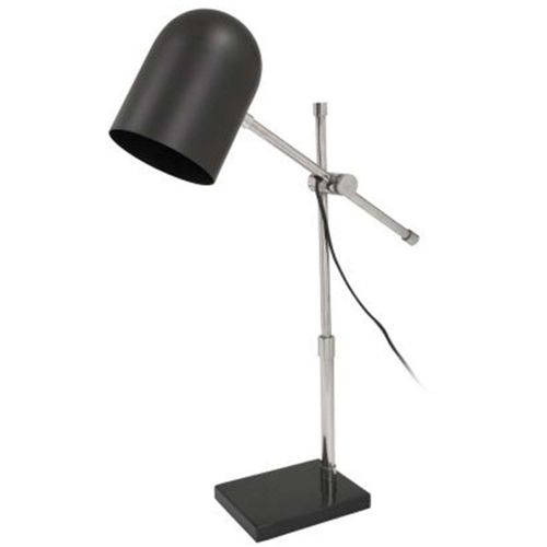 Lampe À Poser Industriel "Celeste" 54cm Noir & Argent