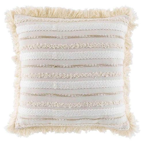 Coussin Déco À Franges "Atlas" 40x40cm Naturel