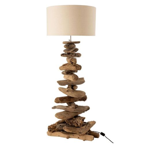 Lampe À Poser Design "Bois Flotté" 90cm Naturel