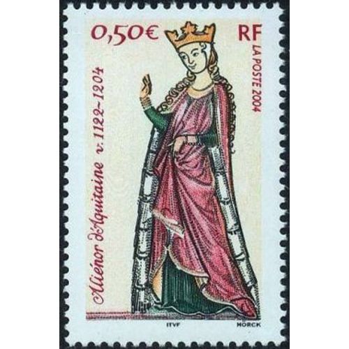 Timbre France 2004 Oblitéré Aliénor D'aquitaine ( Vers 1122-1204) 0.50 Yt3640