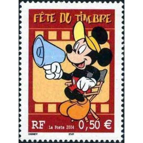 Timbre France 2004 Oblitéré Fête Du Timbre, Mickey 0.50 Yt3641
