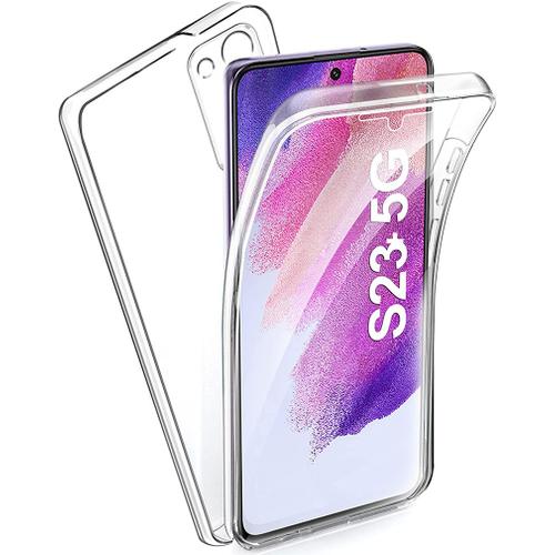 Coque 360 Degrés Intégrale Pour Samsung Galaxy S23 Plus / S23+ 5g Protection Arrière Pc Case Et Avant En Tpu Transparente - Xeptio