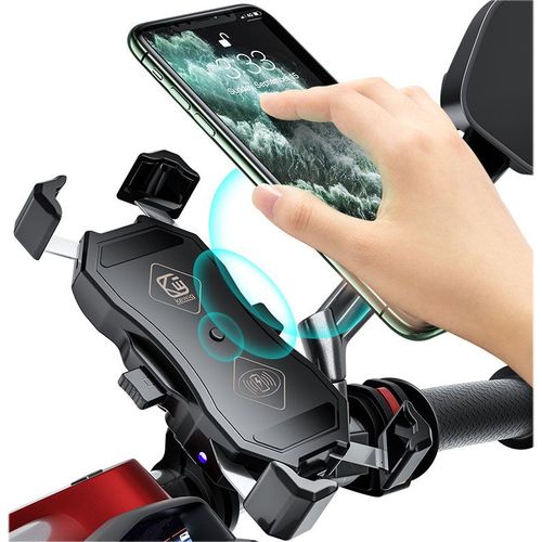 Chargeur Rapide Induction Sans Fil Pour Moto / Vélo Électrique Pour Samsung Galaxy S23 Plus / S23+ 5g - Station De Chargement - Xeptio