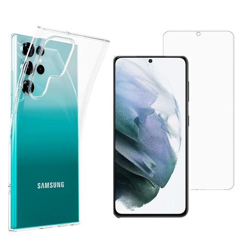 Pack Coque Transparente En Tpu Et Vitre En Verre Trempé Pour Samsung Galaxy S23 Ultra 5g - Xeptio