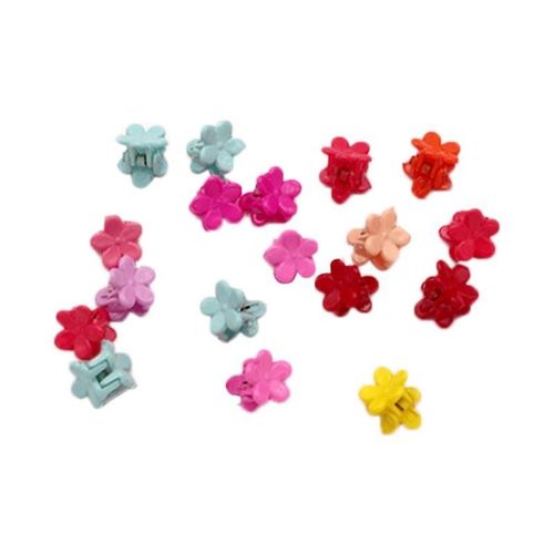 Child Girls Cute Flower Bunny Fruit Shaped Mini Side Hair Claws Grab Plastic Sweet Candy Color Cute Hairpin Clips Barrettes With Teeth 10 Styles
