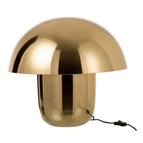 Lampe À Poser Design "Champignon" 50cm Or